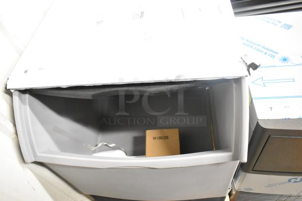 Brand new Ice-O-Matic ICEU220FA5 undercounter ice machine, 115V, 1 phase, visible packaging, scratch and dent condition.