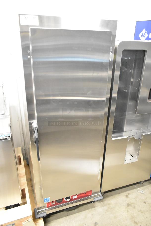 Brand new Avantco 177HTESS1836 full-size insulated heated holding cabinet, 120V, 1 phase, on commercial casters. Scratch and dent.