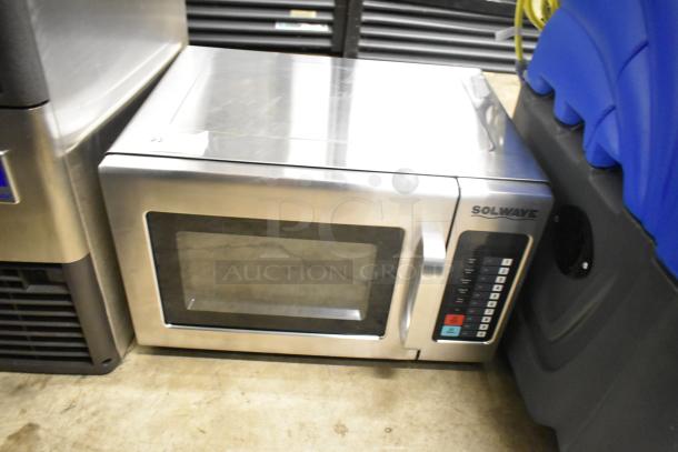 Brand new Solwave 180MW1200TA stackable commercial microwave, 1.2 cu. ft. interior, push button controls, 120V.