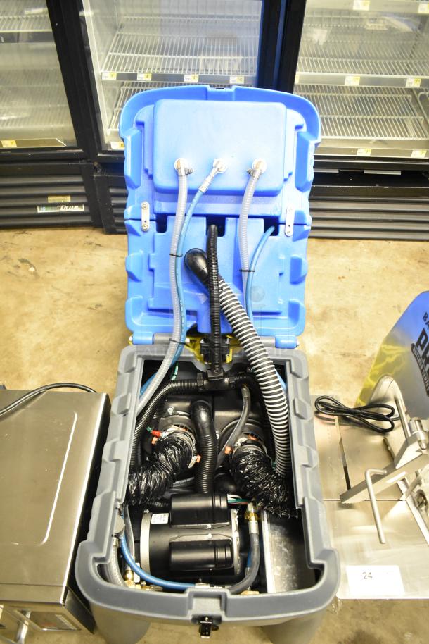 BRAND NEW Lavex Dual 3-Stage Heated Carpet Extractor, 12 gal, 500 PSI, scratch and dent, with hoses and stainless steel wand.