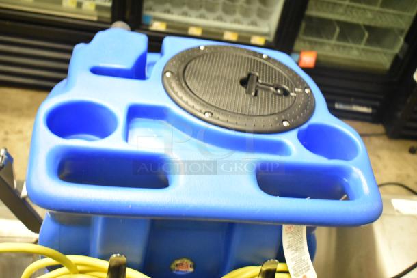 Lavex Dual 3-Stage Heated Carpet Extractor, new condition, 12-gallon, 500 PSI, with 25' hoses, 12" stainless steel wand.