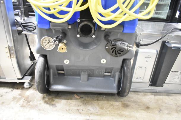 BRAND NEW Lavex 12-gallon carpet extractor, 500 PSI, dual 3-stage heater, with 25' hoses and 12" stainless steel wand.