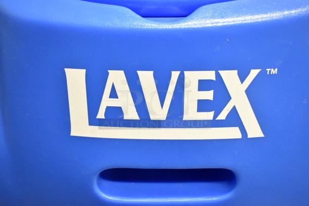 Brand new Lavex dual 3-stage heated carpet extractor, 12 gal, 500 PSI, with 25' hoses, 12" stainless steel wand, minor scratches.