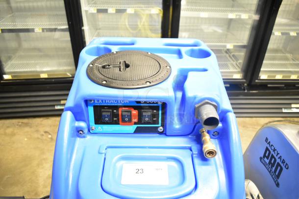 BRAND NEW Lavex Dual 3-Stage Heated Carpet Extractor, 12-gal, 500 PSI, with 25' hoses, 12" stainless steel wand, minor cosmetic flaws.