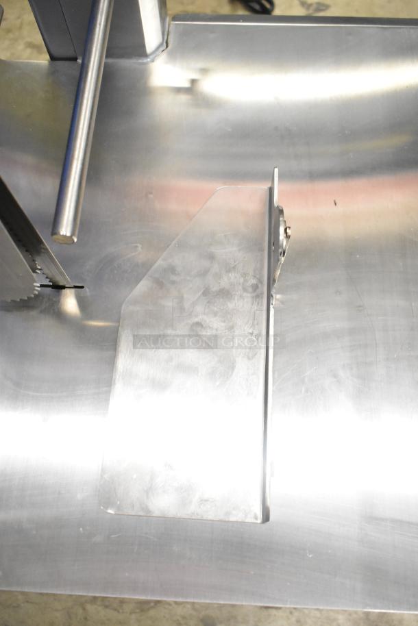 BRAND NEW Backyard Pro 554BSSW65AL Meat Saw, 65" blade, countertop model, 110V, minor scratches on surface.