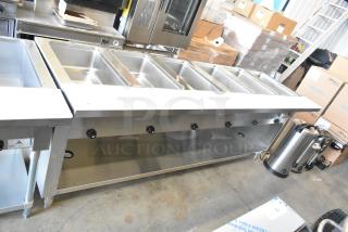 BRAND NEW SCRATCH AND DENT! 2025 Advance Tabco SW-6E-240-BS Commercial 6 Well Steam Table. 208/240 Volts, 1 Phase.