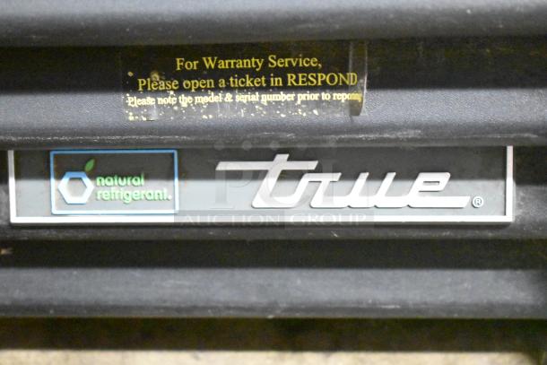 2018 True GDM-72F-HC freezer with three doors and energy-efficient label. Model info for warranty included.