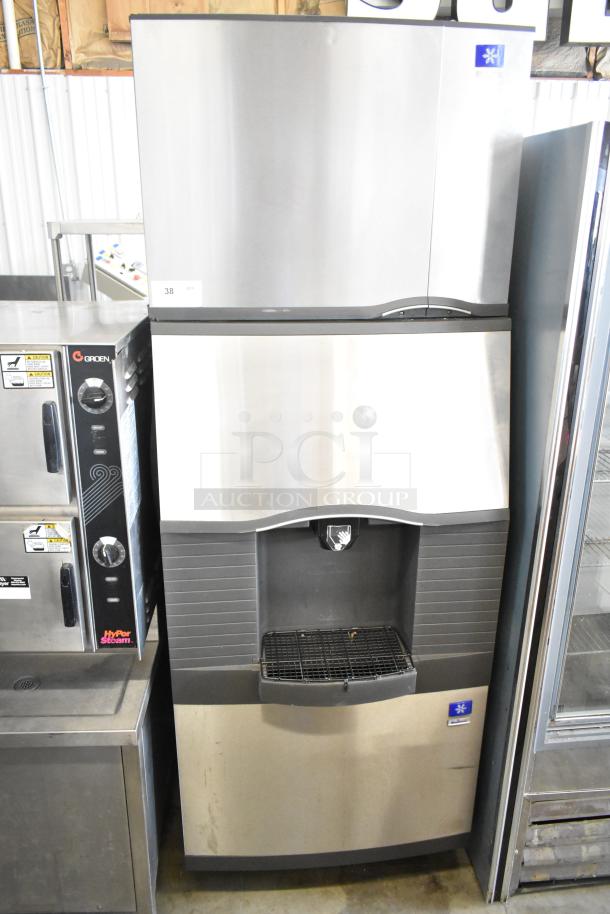 Manitowoc SD0452A Ice Machine Head on SPA310 Hotel Dispenser, stainless steel, 115V, 1 phase, commercial use, good condition.