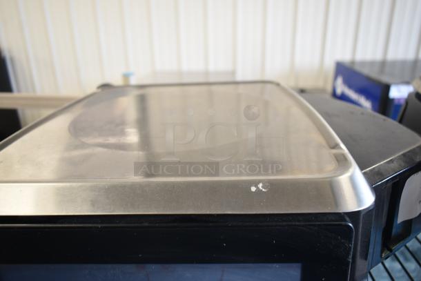 2023 Hobart HTi-7LH4W commercial scale, tested and working, shown with stainless steel platform. Visible minor wear.