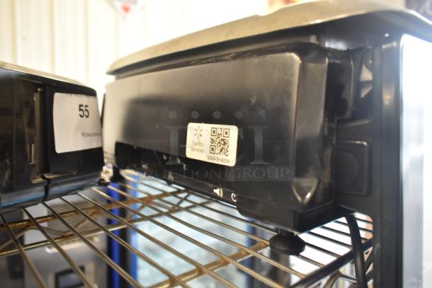 2024 Hobart HTi-7LH4W commercial food portioning scale, signs of screen damage, visible labels for facility services, 120/208-240V.