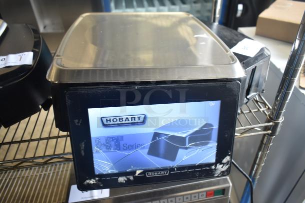 2017 Hobart HTi-7LH26 commercial scale with damaged screen, stainless steel top. Tested, working, 120/208-240V, 1 phase.