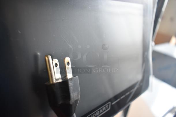Hobart HTi-7LH26 scale power plug and partial screen with visible damage. 120/208-240V, 1 Phase. Tested, working condition.