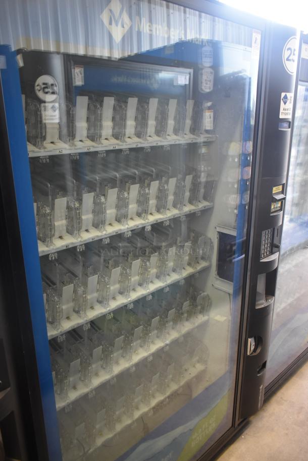 Crane 5800-4 metal drink vending machine, excellent condition, with bill acceptor and clear display. 115 Volts, 1 Phase.