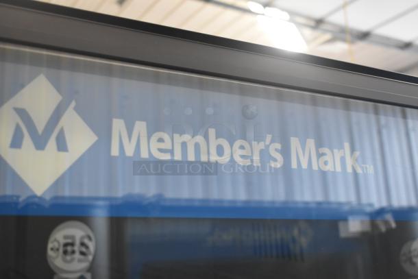 Crane 5800-4 metal vending machine for bottles, features bill acceptor. 115 volts, 1 phase. "Member's Mark" branding visible.