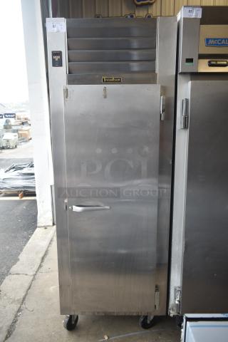 Traulsen ALT132WUT-FHS commercial single door reach-in freezer on casters, stainless steel, 115V, 1 phase, used condition.