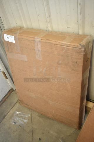 Brand new Jackson 490M24STND18 dish machine stand in box, 20 1/4" size. Scratch and dent condition visible.