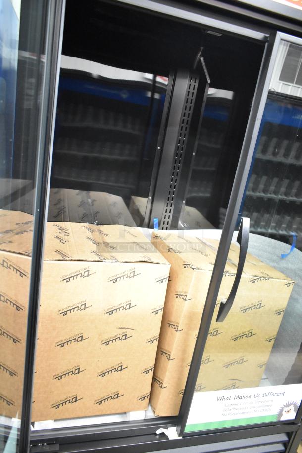 Brand new True TVM-48SL-HC commercial cooler, 2025 model, 2 glass doors, 115 volts, scratch and dent condition.
