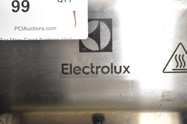 2019 Electrolux HSPP3BPRS Commercial Panini Press, stainless steel, 208V, 1 Phase, logo visible, slight surface wear.