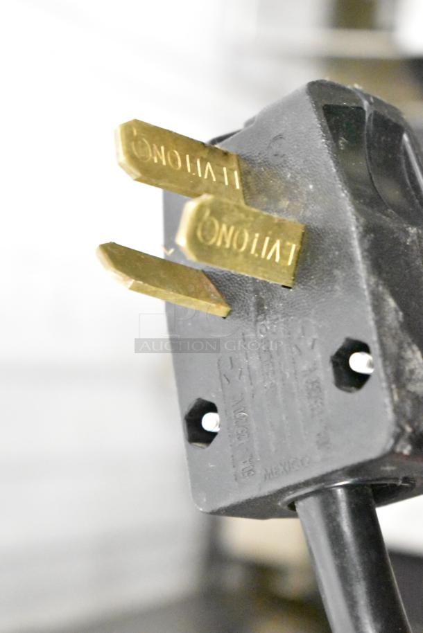 2019 Electrolux HSPP3BPRS Panini Press plug, 208V, 1 phase, visible markings indicate 50A, well-maintained condition.