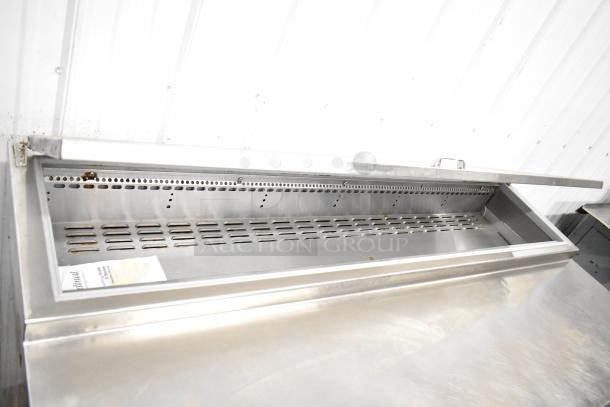 2017 Continental CPA68 commercial pizza prep table with 2 drawers, 2 doors, stainless steel, 115V, 1 phase, good condition.