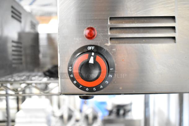 2025 Adcraft FW-1200W Commercial Countertop Food Warmer, 120V, 1 Phase, features adjustable dial and indicator light.