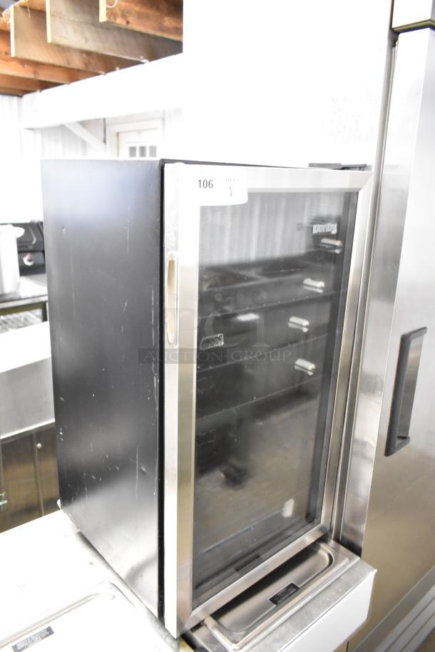 Danby DWC036A1BSSDB-6 Mini Cooler Merchandiser, 115V, 1 Phase, glass door, black and stainless steel, good condition.