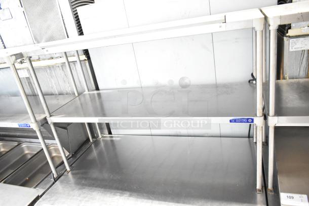 Cooltech CTR-48LBB Commercial 2 Door Cooler with 2-tier over shelf, on casters, 115V, 1 phase, stainless steel, excellent condition.