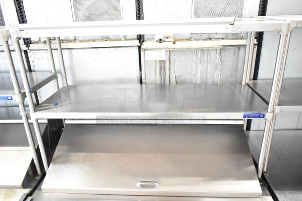 Cooltech CTR-48BMB sandwich salad prep table, bain marie top, 2-tier shelf, commercial casters, 115V, 1 phase.