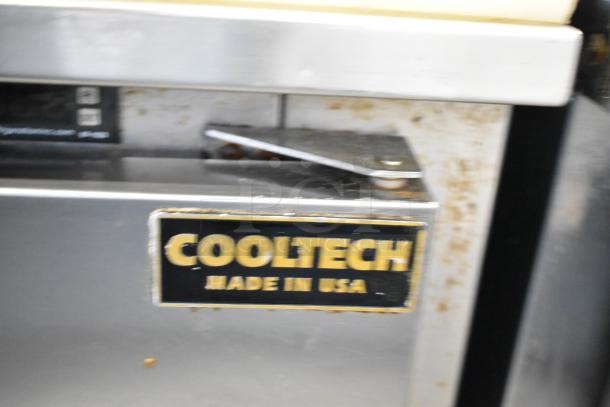 Cooltech CTR-72BMB salad prep table tag, "Made in USA," commercial grade, 2022 model, visible wear.