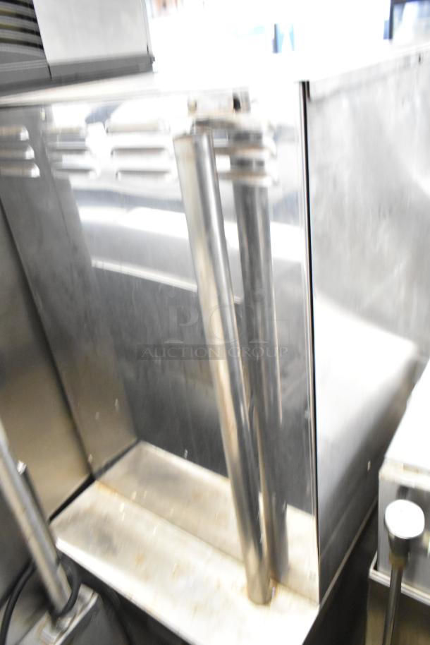 Groen HyPer Steam commercial 2 deck steam cabinet, stainless steel, floor style, used condition; no visible labels or markings.