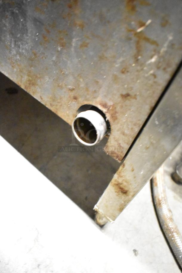 Groen HyPer Steam commercial floor style 2 deck steam cabinet with visible rust and wear on exterior surface.