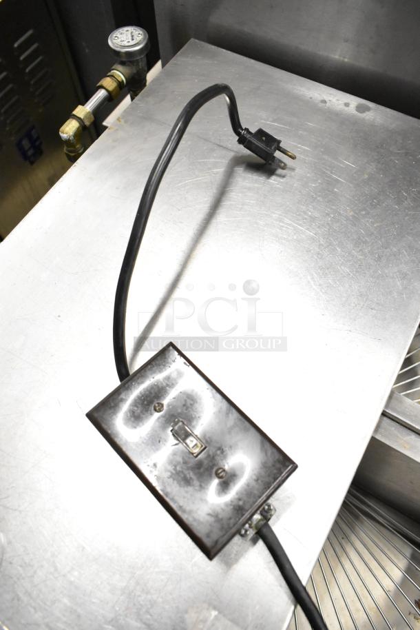 American Dish Service ADS ASQ Undercounter Glass Washer, 120V, 1 Phase. Metal exterior, visible wear. Power cord shown.