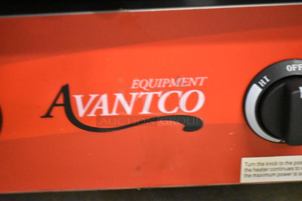 Brand new Avantco 177SAL17M 17" salamander with minor scratches; features 208/240V operation, vivid red control panel.