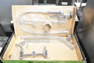 BRAND NEW SCRATCH AND DENT! 600PRD8X Regency 1.15 GPM Deck-Mounted Pre-Rinse Faucet with 8" Centers and 44" Hose