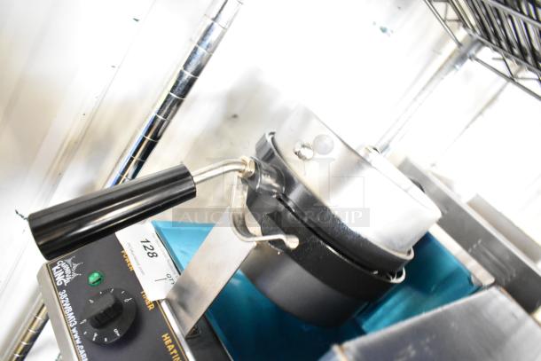 BRAND NEW Carnival King 382WBM13 Belgian Waffle Maker, non-stick, with timer. Scratch and dent, 120V, 1 Phase. Model: 382WBM13.