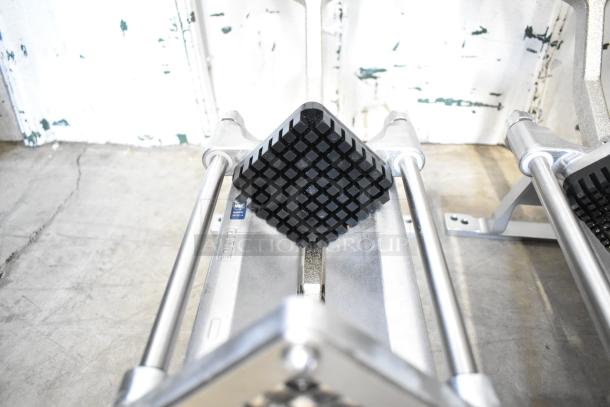 2 Garde heavy-duty French fry cutters, FC14 and FC38 models. New, scratch and dent condition, visible NSF marking.