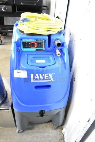 BRAND NEW SCRATCH AND DENT! Lavex Dual 3-Stage Heated Carpet Extractor with 25' Hoses and 12" Stainless Steel Wand - 12 Gallon, 500 PSI