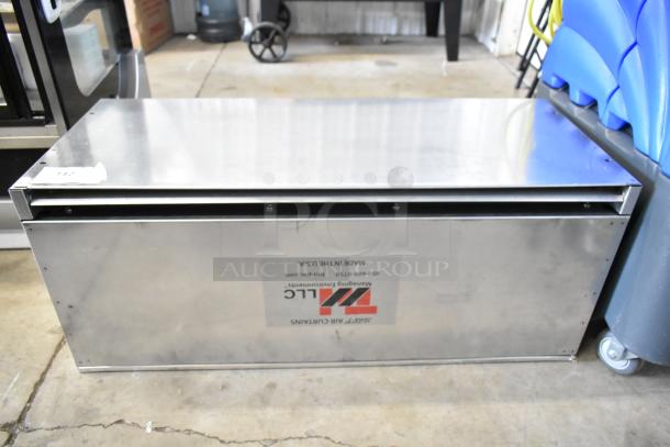 Brand new TMI Curtron E-IBD-36-1 insect control air curtain, 36" wide, 120V, 1 Phase, minor scratches, durable metal construction.