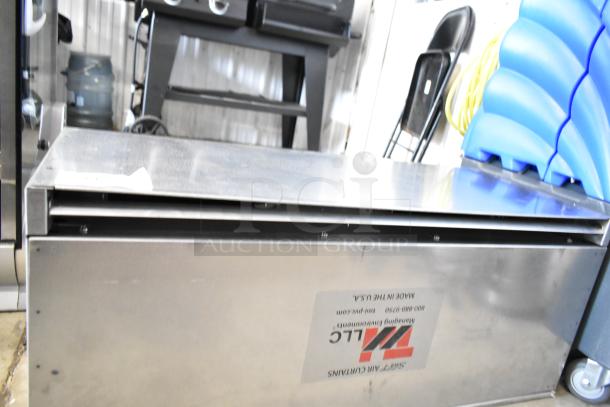 Brand new TMI Curtron E-IBD-36-1 insect control air curtain, 36", 120V, 1-phase, scratch and dent condition, marked "LLC".