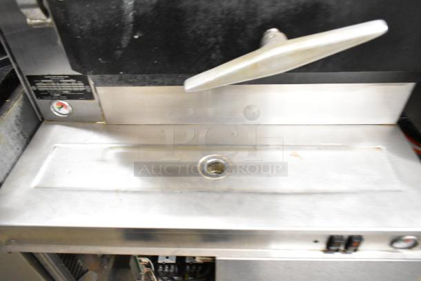 Cleveland Commercial 2 Deck Pressure Steam Cabinet, stainless steel finish, visible control knobs, and pressure gauge.