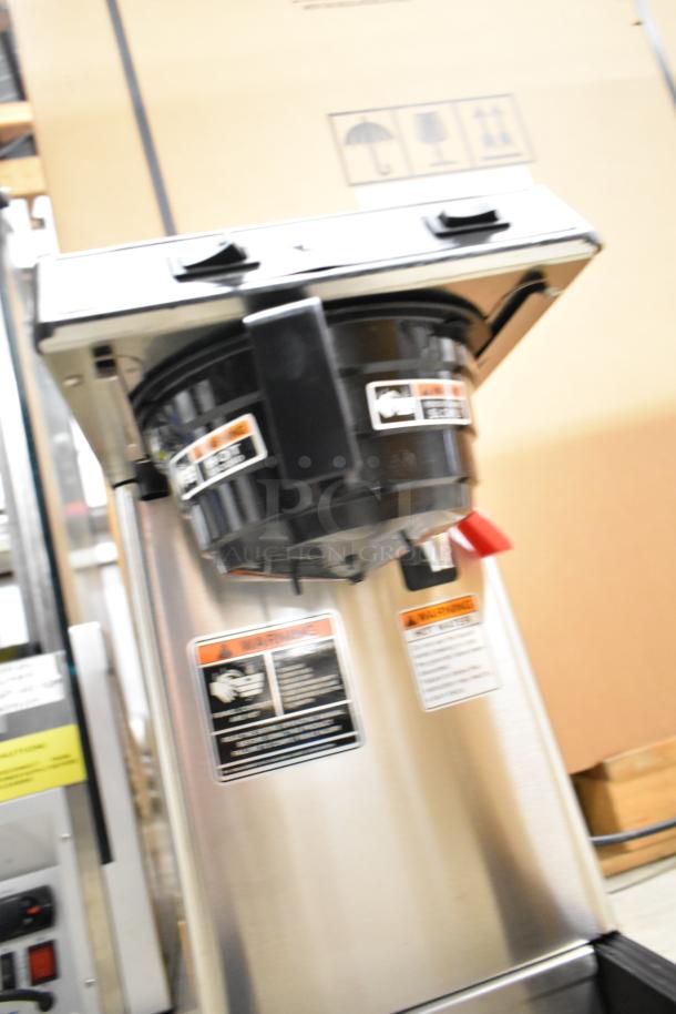 Bunn WAVE15-S-APS SmartWave coffee brewer, low profile, 120 volts, new condition with minor scratches, visible safety labels.