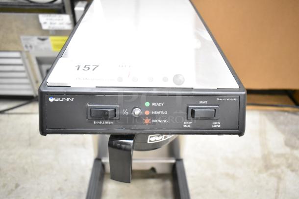 Brand new Bunn WAVE15-S-APS SmartWave coffee brewer, low profile, wide base, 120V, scratch and dent condition.