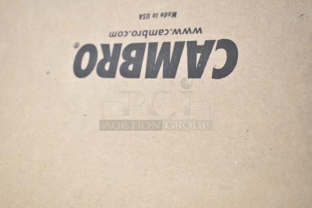 Cardboard packaging with printed "CAMBRO" logo, label indicates "Made in USA" and website URL.