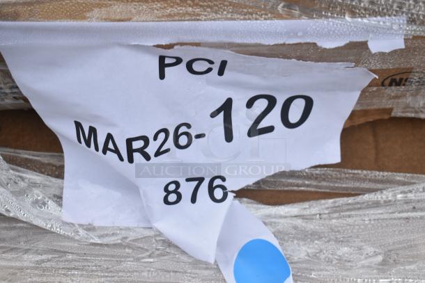 8 brand new scratch and dent items, including work table and floor mat, sealed with PCI label marked MAR26-120.