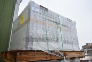 Brand new security case with grid, model 35352944C052, in scratch and dent condition, wrapped and palletized for shipping.