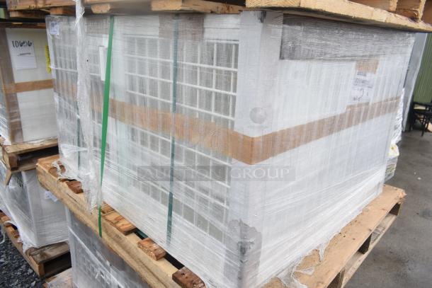 Brand new security case floor with grid, model 35352944C052. Wrapped on pallet, noted scratch and dent condition.