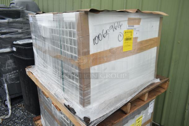 Brand new 35352944C052 security case, floor model with grid. Scratch and dent condition, sealed in wrap, labeled with details.