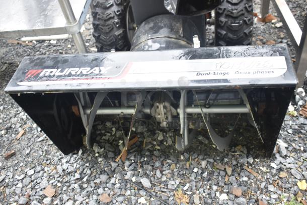 Briggs & Stratton Murray 1695720 Snow Thrower, dual-stage. Visible branding and model details. Good condition.