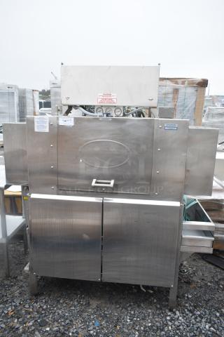 American Dish Service ADS ADC-44 Stainless Steel Commercial Conveyor Dishwasher. 208 Volts, 3 Phase.