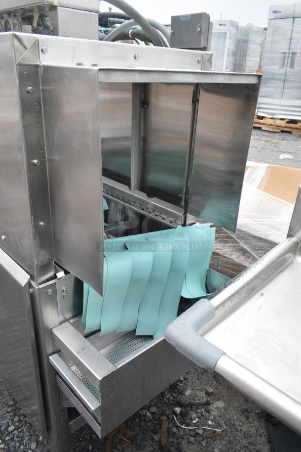 American Dish Service ADC-44 stainless steel commercial conveyor dishwasher, 208V, 3-phase, good condition.